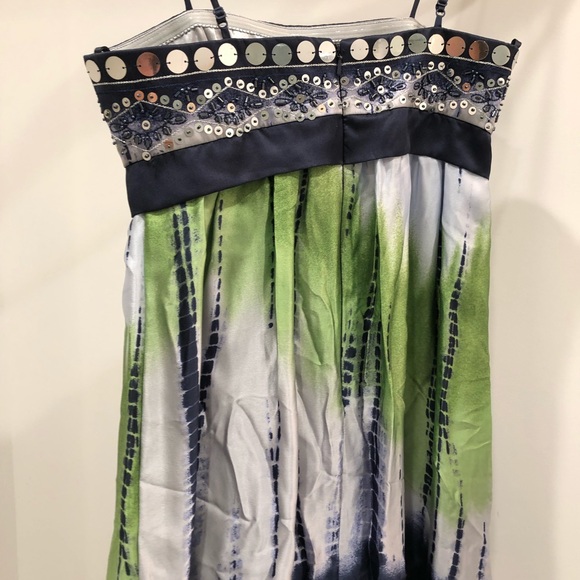 BCBG empire waisted silk azure dress size 0 - Picture 2 of 6